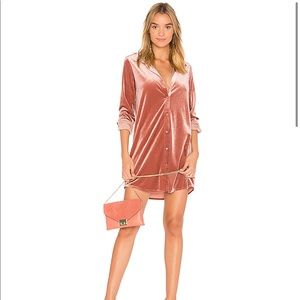 BNWT by the way velvet shirt dress